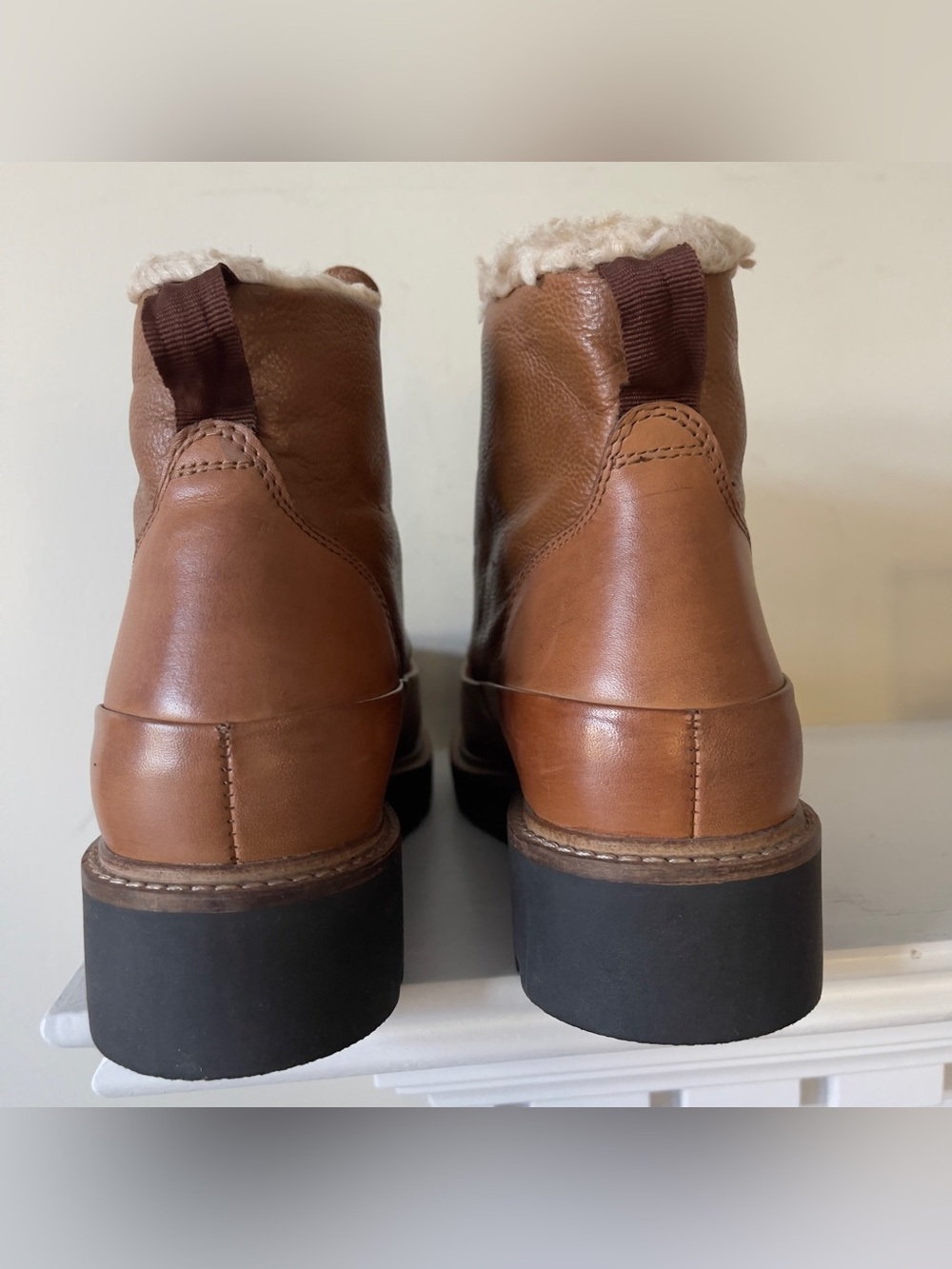 Softwalk Whitney Women's Brown Faux-Shearling Lace-Up Platform Boots NWOT 7.5W - Picture 7 of 10